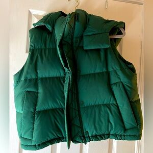 Lululemon Wunder Puff Cropped Vest Everglade Green 6 8 10